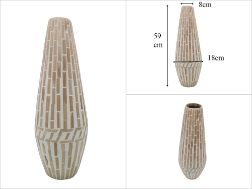 sd53612 mozaik görünümlü dekoratif bambu vazo - 
