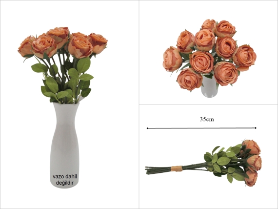 sd53686 kahve 10 lu dikenli gül demeti - 1