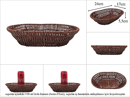 sd53741 metal iskelet üzerine pvc örülü oval sepet - 