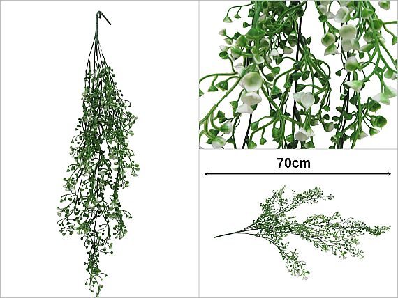 sd53755 beyaz sarkan plastik yapay çiçek - 1
