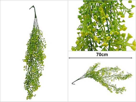sd53756 sarı sarkan plastik yapay çiçek - 1