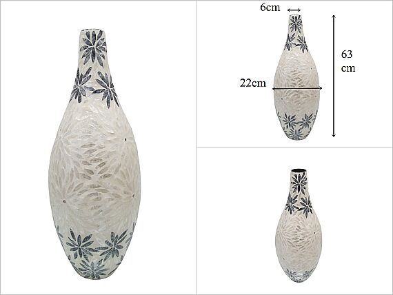 sd53862 dekoratif sedef kaplama vazo - 1