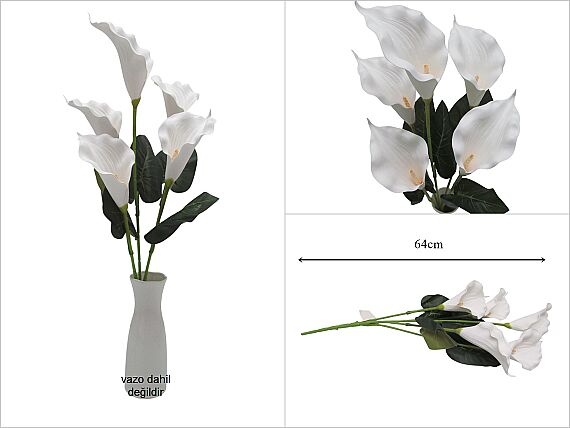 sd53891 dekoratif 5 li lateks gala (kala) çiçeği - 1
