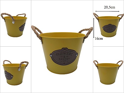 sd54029 Metal Halat Kulplu Yuvarlak Saksı - 